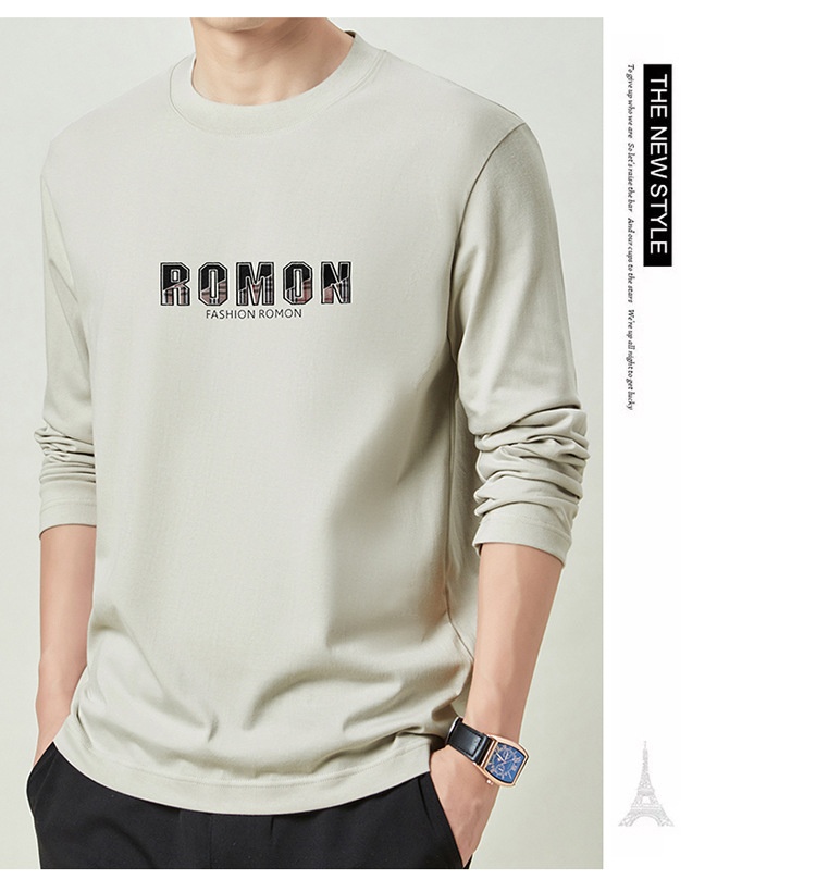 boy 230g Heavyweigh 100% Coon Long Sleeve T-Shir Men's Solid Color Base Shir New Top Spring Auumn Round Neck_voghion.com