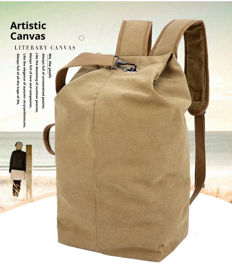 ActiveGo Rucksack Herren Canvas Bucket Bag Bergsteigen Outdoor Reisen Sport Multifunktional Gepäcktasche mit großem Fassungsvermögen Handgepäck_voghion.com