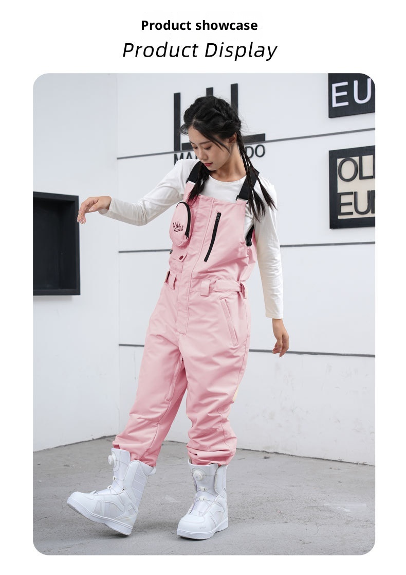 001 Cross-Border Source New Men's And Women's Workwear Personality Snowboard Windproof Waterproof Warm Breathable Ski Bib_voghion.com