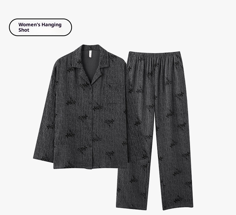 ChicShe Babyweicher, doppellagiger Baumwoll-Langarmpyjama aus reiner Baumwolle (Klasse A) – Damen-Herbst-Set für höchsten Wohnkomfort_voghion.com