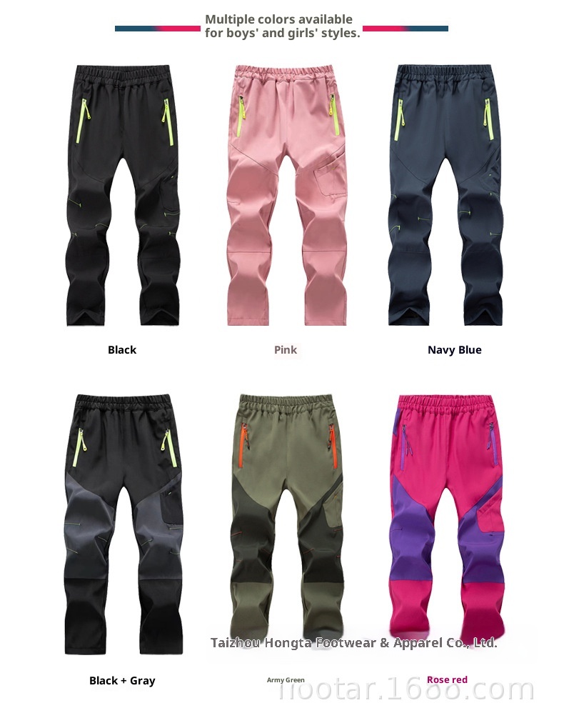 001 Lichtgewicht enkellaags kinderbroek voor lente en herfst, buitensporten, snel drogende wandelbroek voor jongens en meisjes_voghion.com