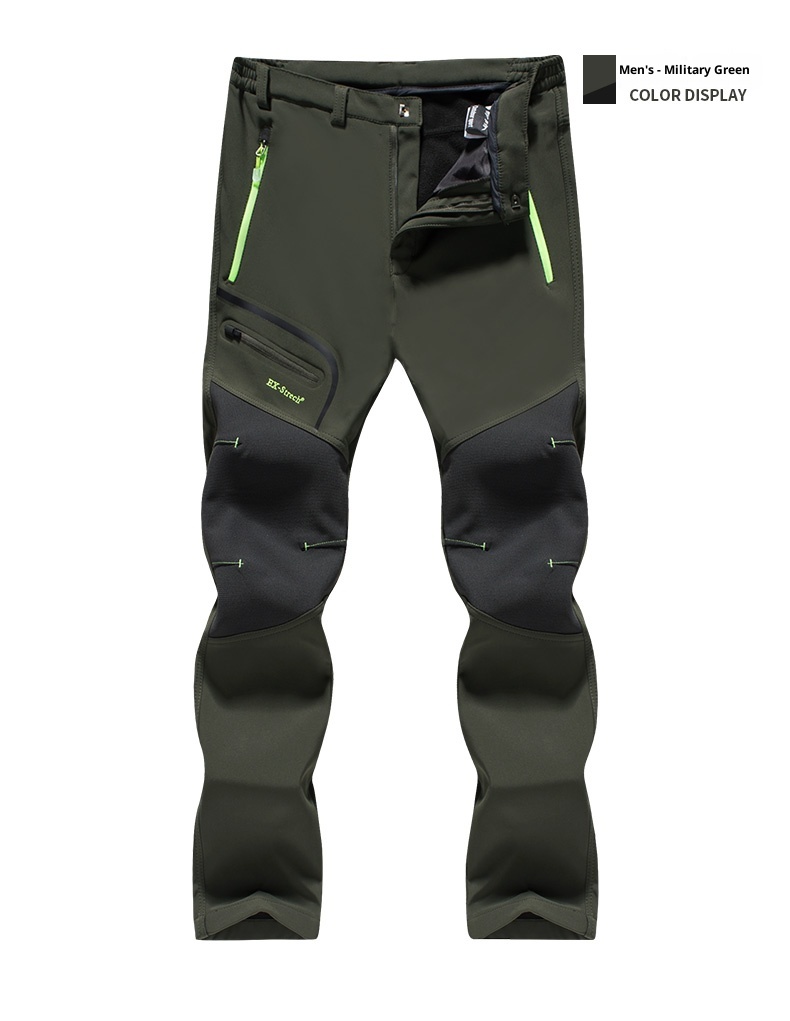 001 Outdoor Softshell For Men Women, Autumn Winter, Thickened, Windproof, Waterproof, Plus Size, Warm, Fleece-Lined, Hiking_voghion.com