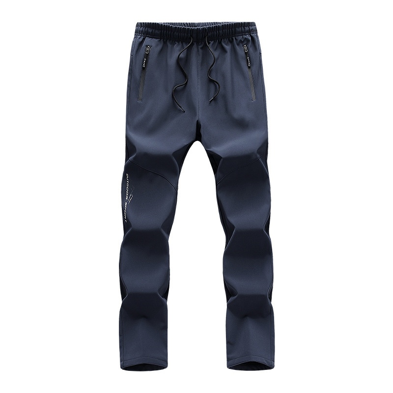 001 2024 New Fleece-Lined Warm Unisex Outdoor Windproof Waterproof Softshell Casual Sports Pants_voghion.com