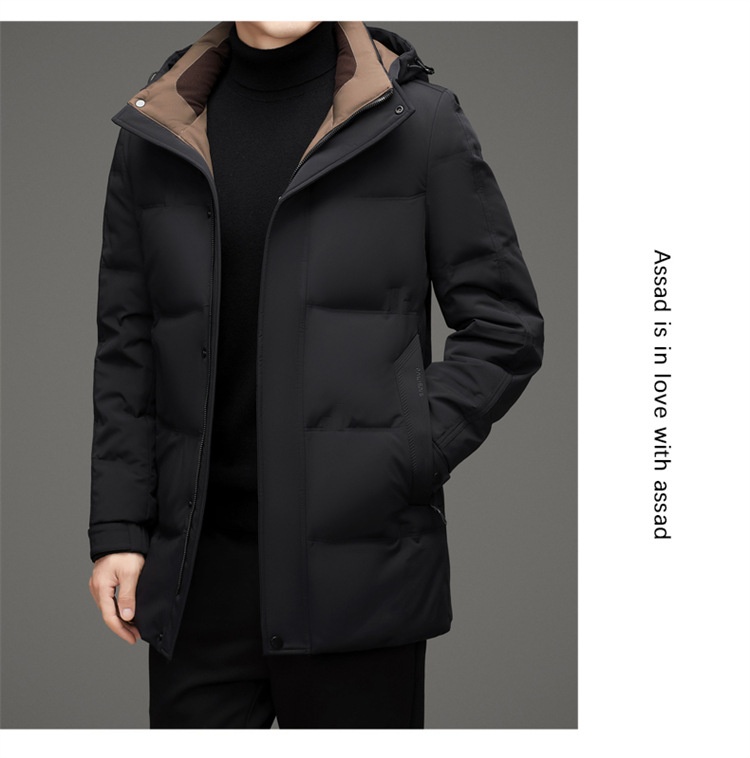 boy Daikumen Thickened 2025 Winter New Mid-Length Outdoor Hooded Down Jacket Men's Clothing_voghion.com