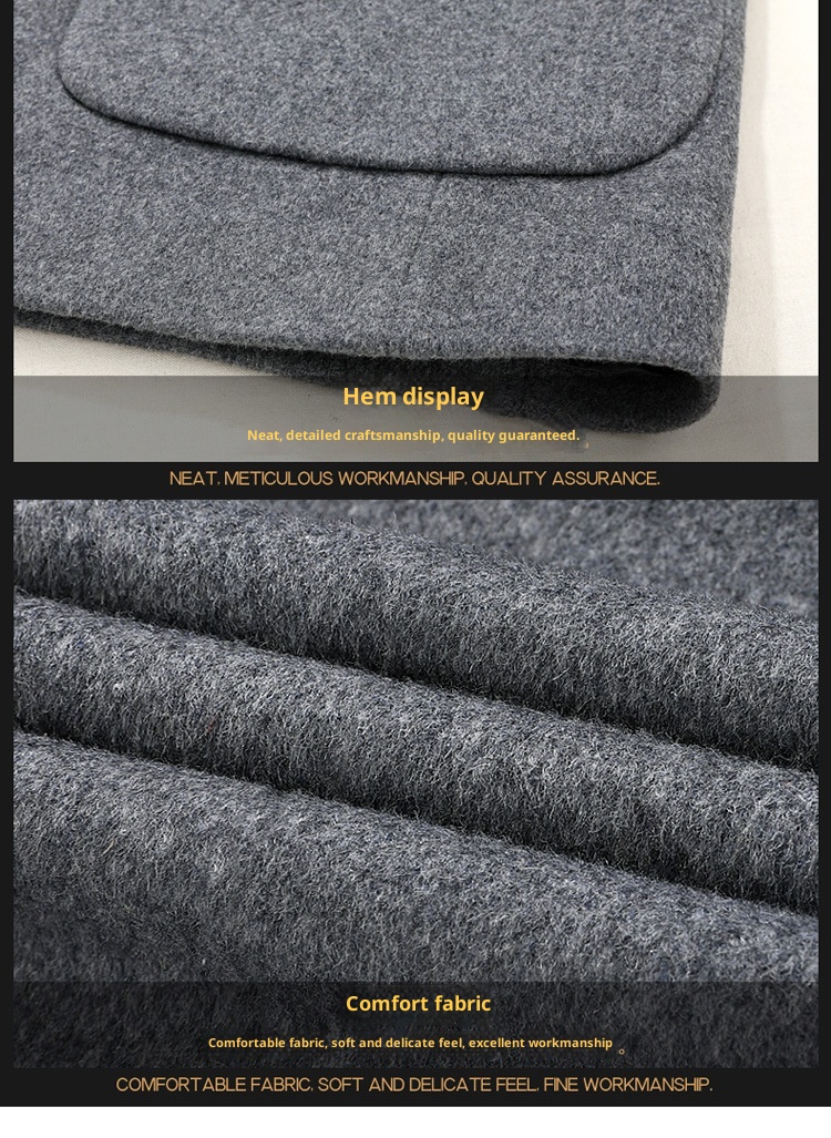 jongen Enkelzijdige kasjmierjas Herfst Winter Effen Kleur Korte Wollen Jas Herenpak Veelzijdig_voghion.com