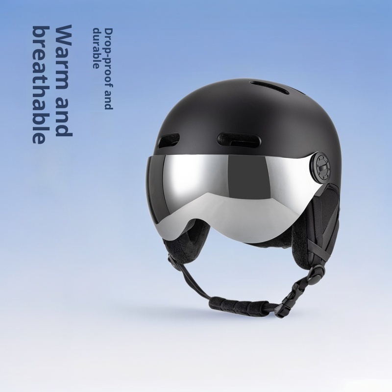 001 Gafas de esquí y nieve para deportes al aire libre, nuevas, transfronterizas, integradas, para hombre y mujer, con casco para esquí y snowboard, cálidas y seguras._voghion.com