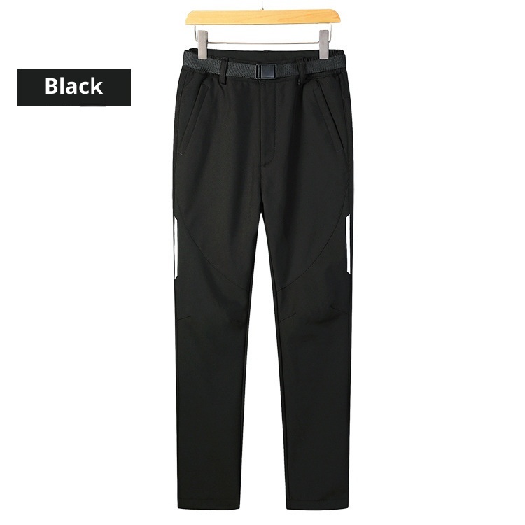 Calça Softshell Esportiva Outdoor 001 para Homens e Mulheres, Outono Inverno Cor Sólida Fleece Esqui Caminhada Calça Comprida, Grossa e_voghion.com