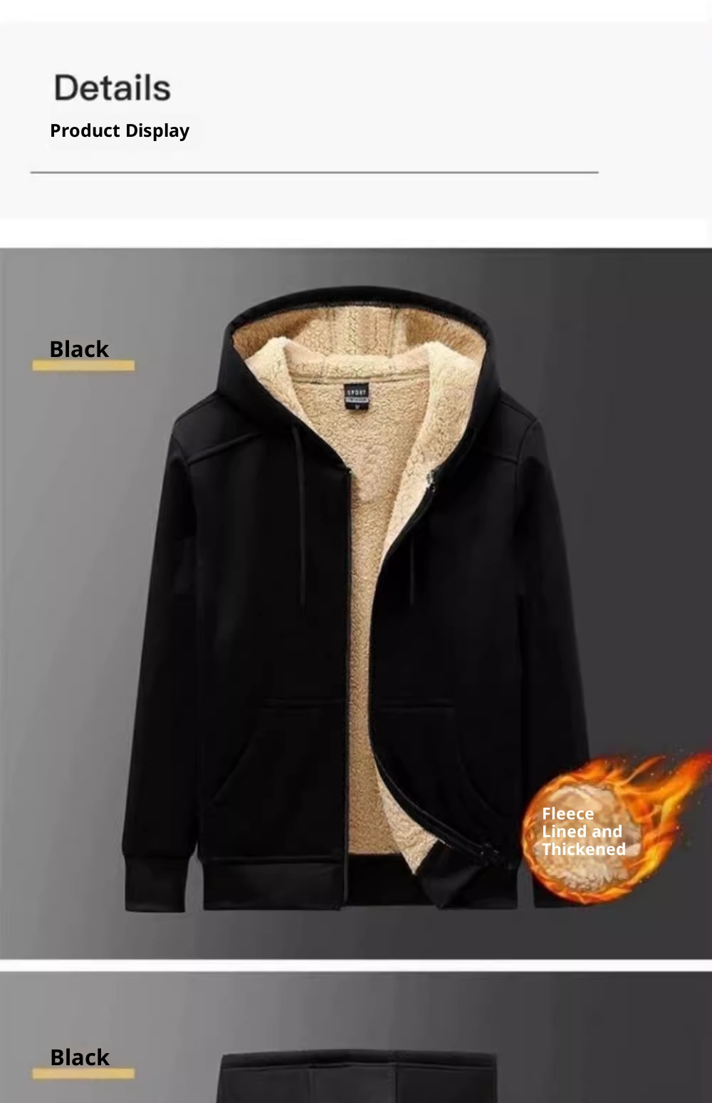 boy Winter Fleece-Lined Thickened Hooded Cardigan Sweatshirt For Men New Trendy Versatile Warm Lamb Wool Jacket Men's Cotton_voghion.com