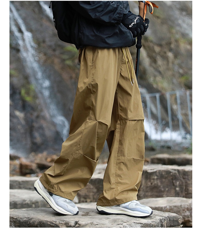 001 Outdoor Hiking Functionele rechte broek voor mannen en vrouwen, snel drogende casual losse waterdichte trekkingbroek met wijde pijpen,_voghion.com
