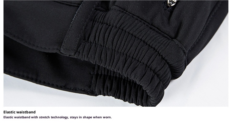 001 Outdoor Soft Shell Plus Extra Large Man Big Size Four-Way Stretch Fat Gothic Style Cargo Fleece-Lined Pants_voghion.com