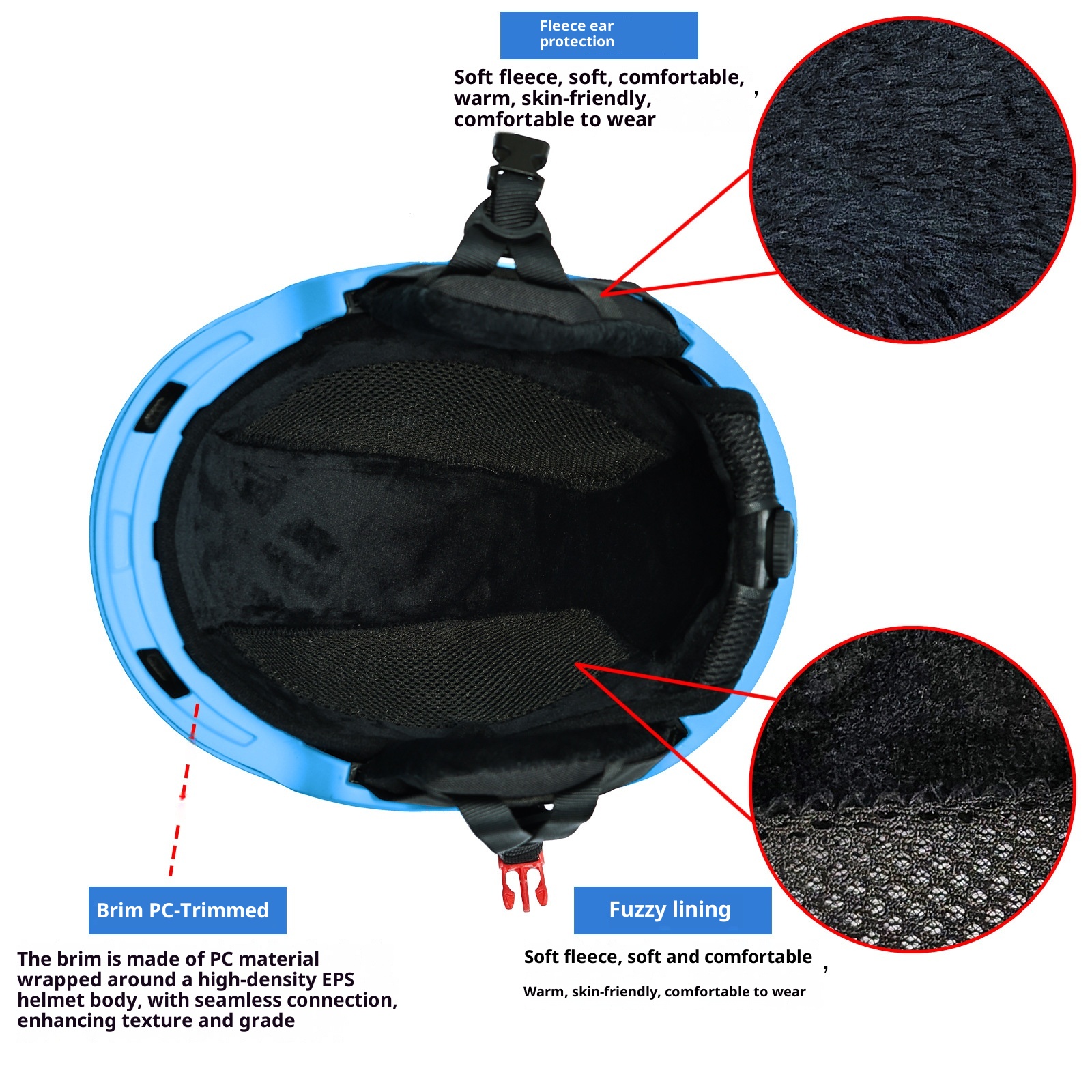 001 Casco da sci e snowboard anti-collisione blu da uomo e da donna, cappello protettivo da esterno_voghion.com