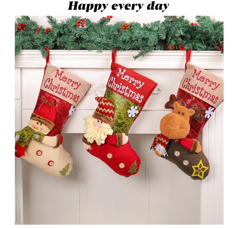 Lillian Big Head Doll Hong Kong Love 3D Santa Claus Extra Large Thickened Christmas Socks Wholesale_voghion.com