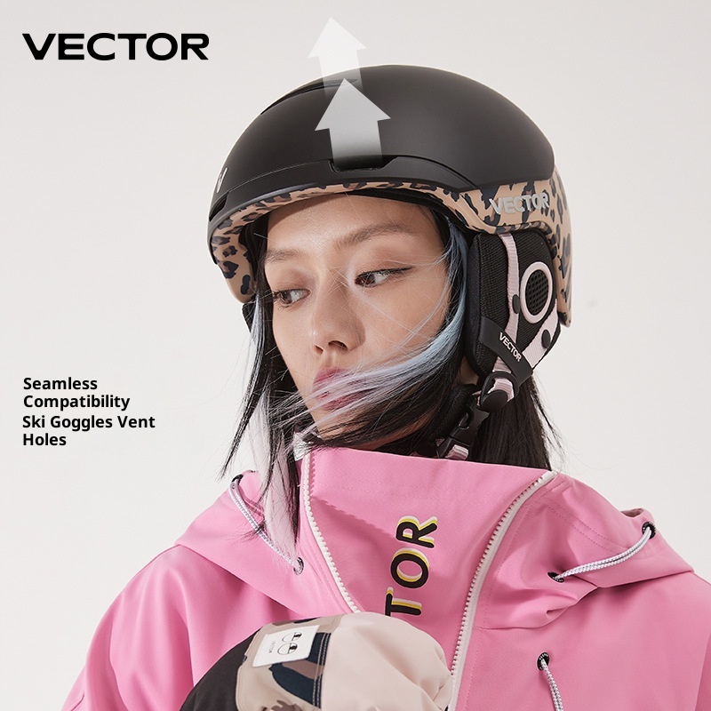 001 VECTOR Ski Anti-Collision Streamlined Split Protection Sports Outdoor Professional Snow Helmet Unisex_voghion.com