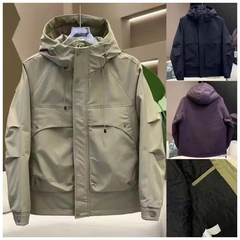 boy Factory Direct Hooded Loose Padded Windproof Thickened Double Cotton Softshell Jacket Men's Workwear Warm Winter_voghion.com