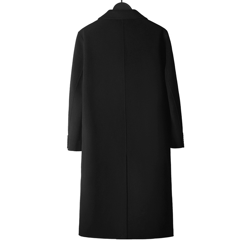 Jongen Lente Verdikte Dubbelzijdige Wol Voor Heren, Lange Overknee High-End Casual Britse Stijl Heren Wollen Jas_voghion.com