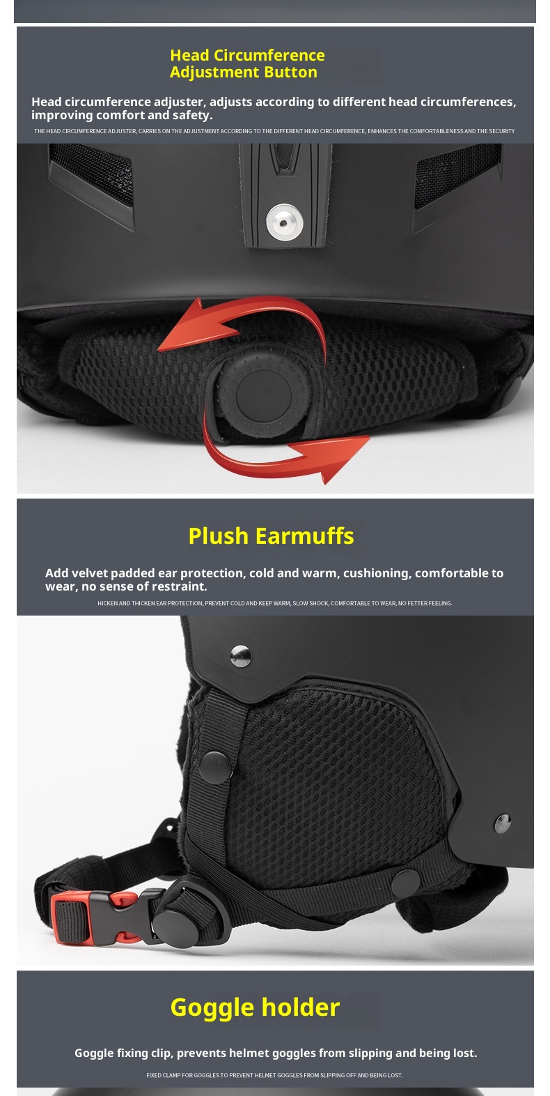 001 Neuer winddichter Skihelm mit Ohrenschutz, warm, für Erwachsene, Unisex, Snowboard- und Fahrradhelm, Winterhelm_voghion.com