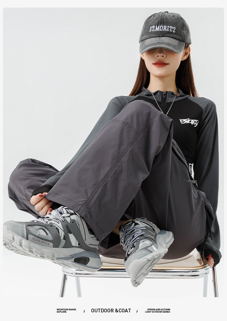 001 Woodpecker Outdoor Softshell Damskie Wiosna Lato Nowe Proste Cargo Wiatroszczelne Wodoodporne Plus Size Spodnie Casualowe Męskie_voghion.com