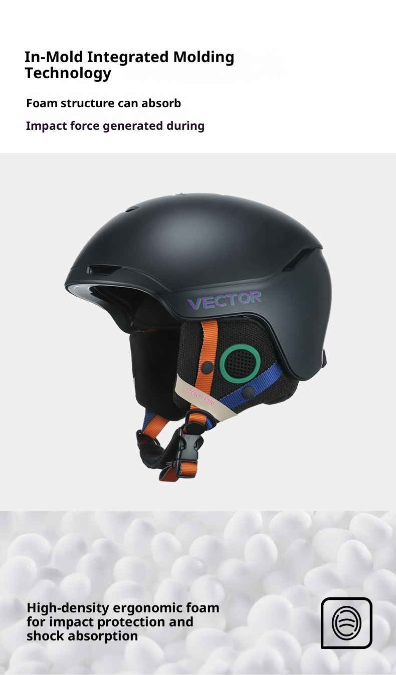 001 VECTOR Ski Anti-Collision Streamlined Split Protection Sports Outdoor Professional Snow Helmet Unisex_voghion.com