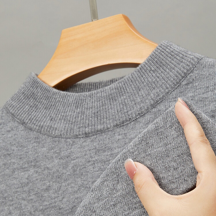 boy Cross-Border Foreign Trade Live Semi-High Collar Long Sleeve Knitted Sweater Men's Autumn Winter New Solid Color Warm_voghion.com