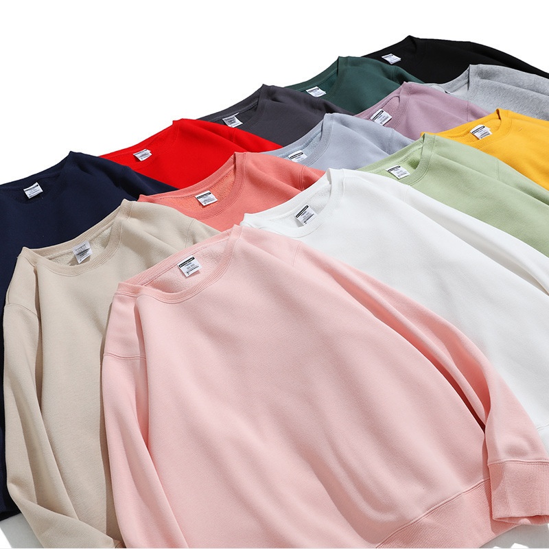 boy AG Plain Crew Neck Solid Color Fleece Arrive Guide Sweatshirt Autumn Winter AG024Y1_voghion.com