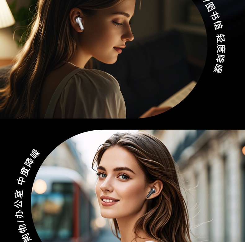 3c Cross-border AI Translation Hot-Selling True Wireless Bluetooth Earbuds Noise Cancelling In-Ear Long Battery Life Large_voghion.com