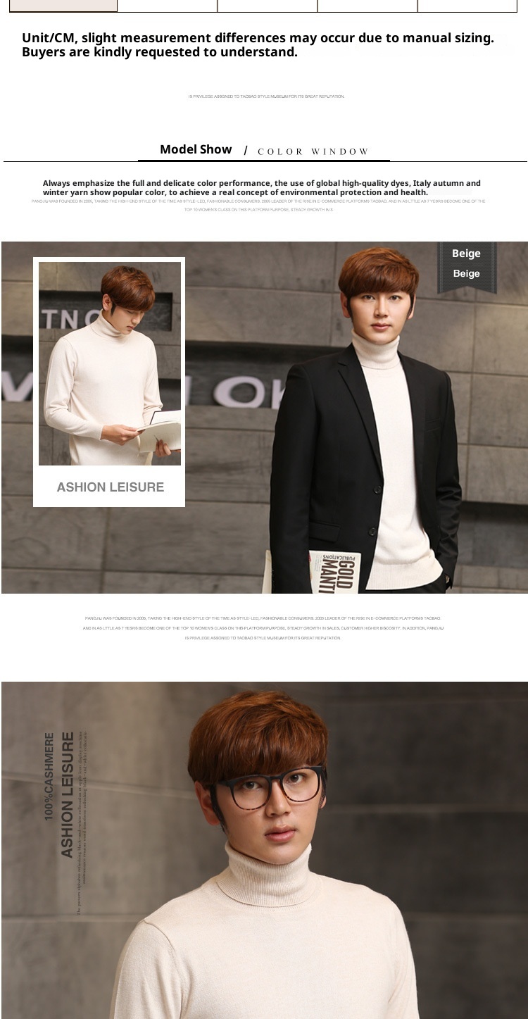 boy Boy Boy Autumn Winter Men's Turtleneck Pullover Turn-down Collar Wool Long Sleeve Plus Size Cashmere Knitted Sweater Base Layer_voghion.com