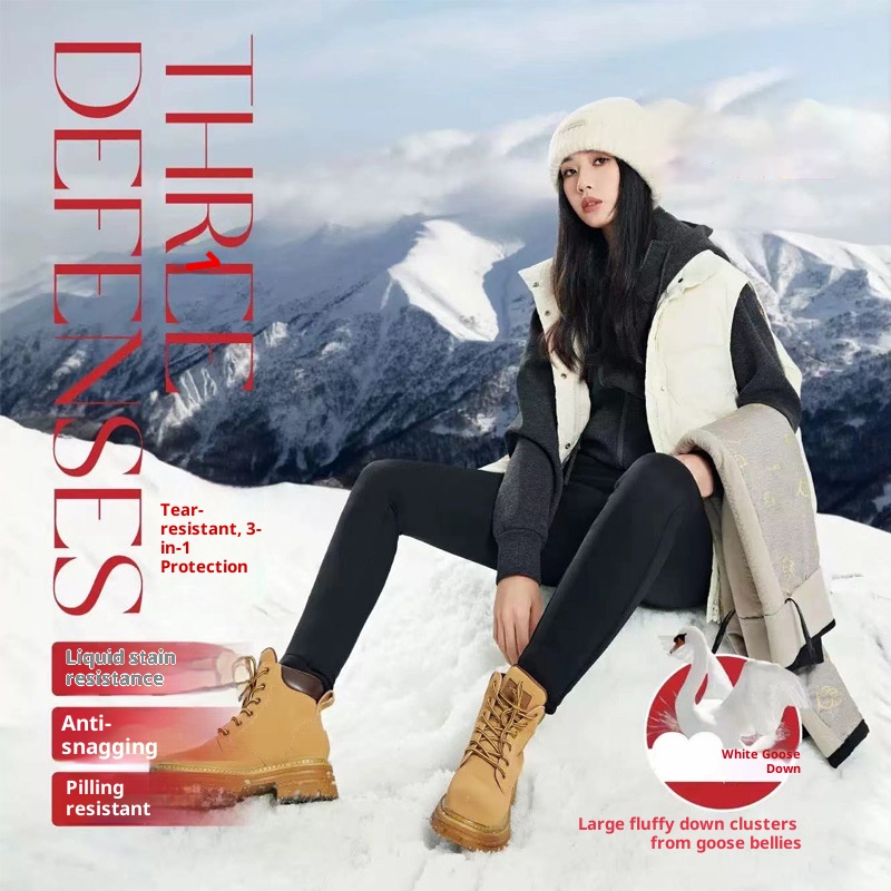 001 Pantaloni softshell unisex in piumino d'oca, impermeabili, antivento, invernali, neri, spessi e caldi, da uomo, con anatra bianca_voghion.com