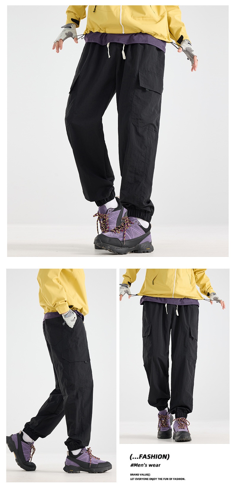 001 Kurtka softshellowa męska w stylu górskim, wiatroodporna, wodoodporna, taktyczna, duża kieszeń, damska, uniwersalna, luźna, swobodna, cargo_voghion.com