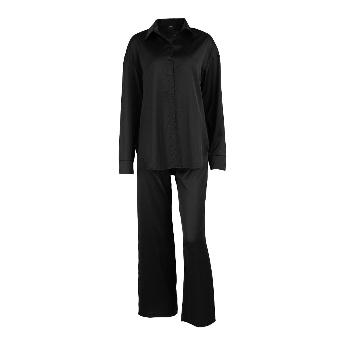 ChicShe Cross-Border Pyjama-Set mit spitzem Kragen, Strickjacke und langer Hose, europäischer und amerikanischer Stil, Winter 2025, neue lockere Pyjamas, Export_voghion.com