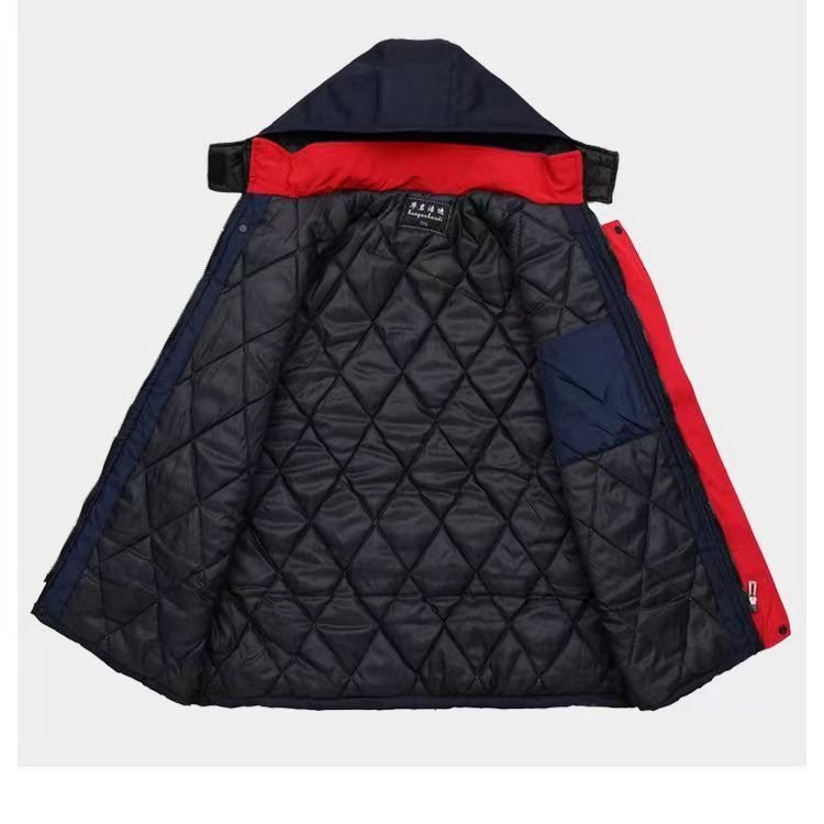 boy Winter Jacket For Men, Thickened, Wear-resistant, Cold-proof, Warm, Reflective Strips, Outdoor Cold Storage Work,_voghion.com