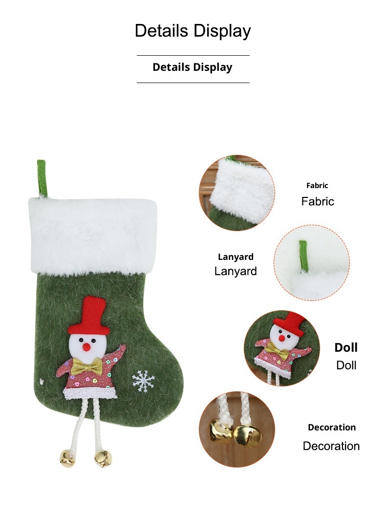Lillian Cro-Border Candy Sock Cartoon With Leg Fireplace Ornament Chritma Decoration Party Arrangement Hanging_voghion.com