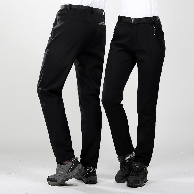 001 Outdoor Softshell Men Winter Fleece Soft Shell Thickened Hiking Women Warm Pants Waterproof Windproof Trendy Brand_voghion.com