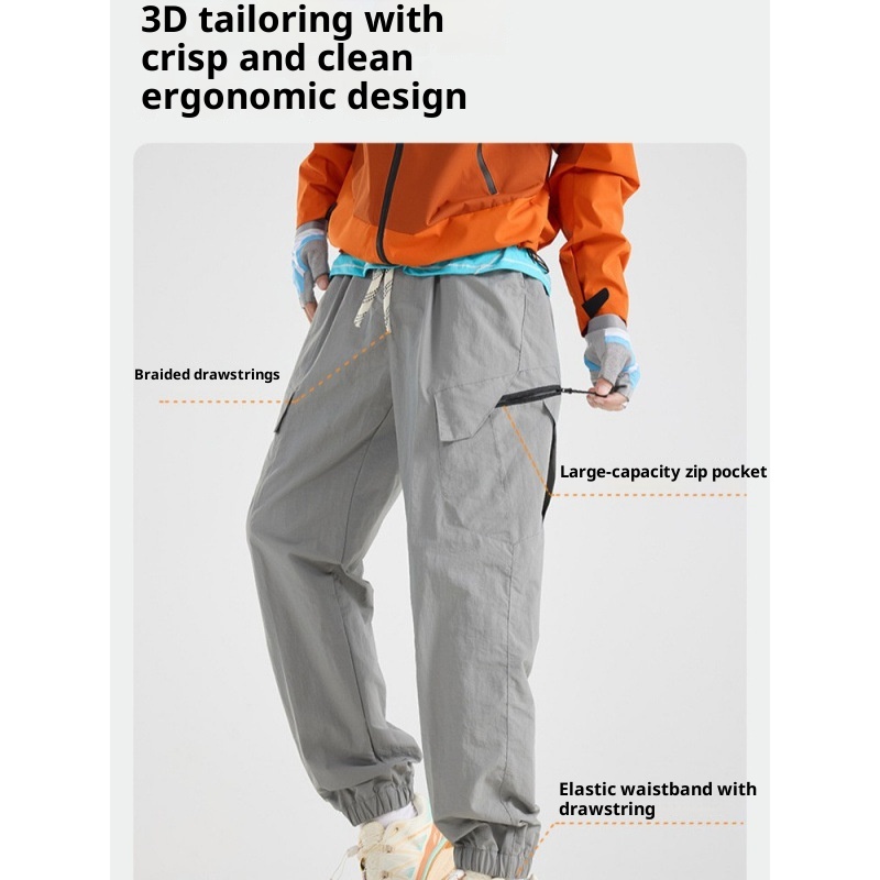 001 Outdoor lichtgewicht sport softshell voor mannen en vrouwen, trendy merk voor lente en herfst, waterbestendige losse cargobroek,_voghion.com