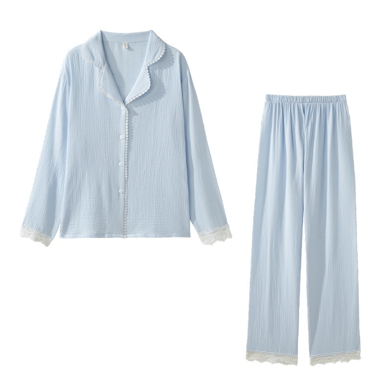 ChicShe Powerful Merchant A-Class Maternity Grade Gauze Pajamas For Women Spring And Autumn Pure Cotton Postpartum Nursing_voghion.com