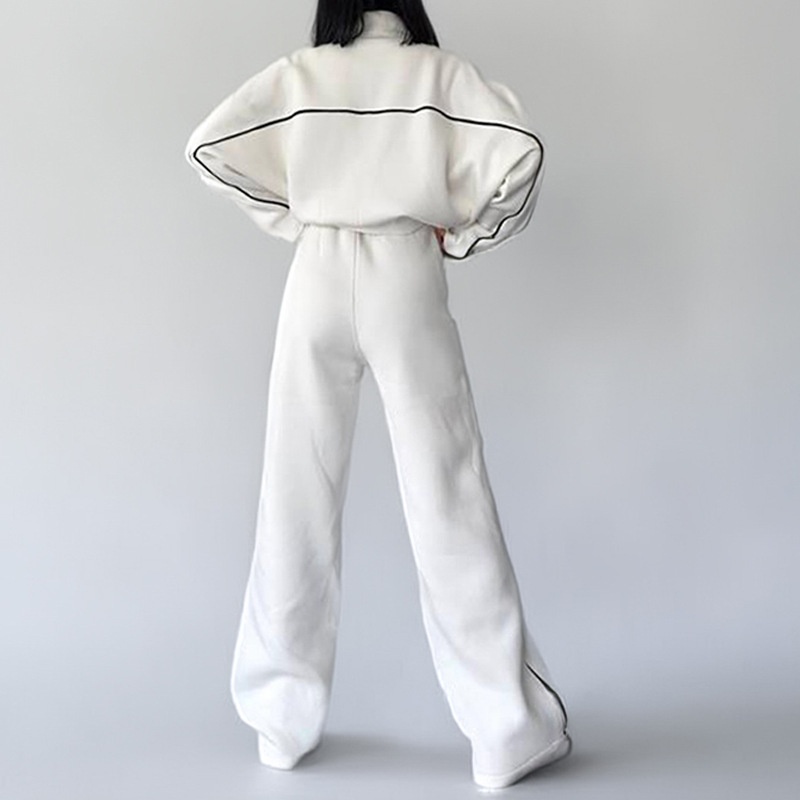 ChicShe 2025 Primavera Nuovo Stile Europeo e Americano Casual Cardigan con Cerniera a Collo Alto e Lacci Felpa Sportiva alla Moda_voghion.com