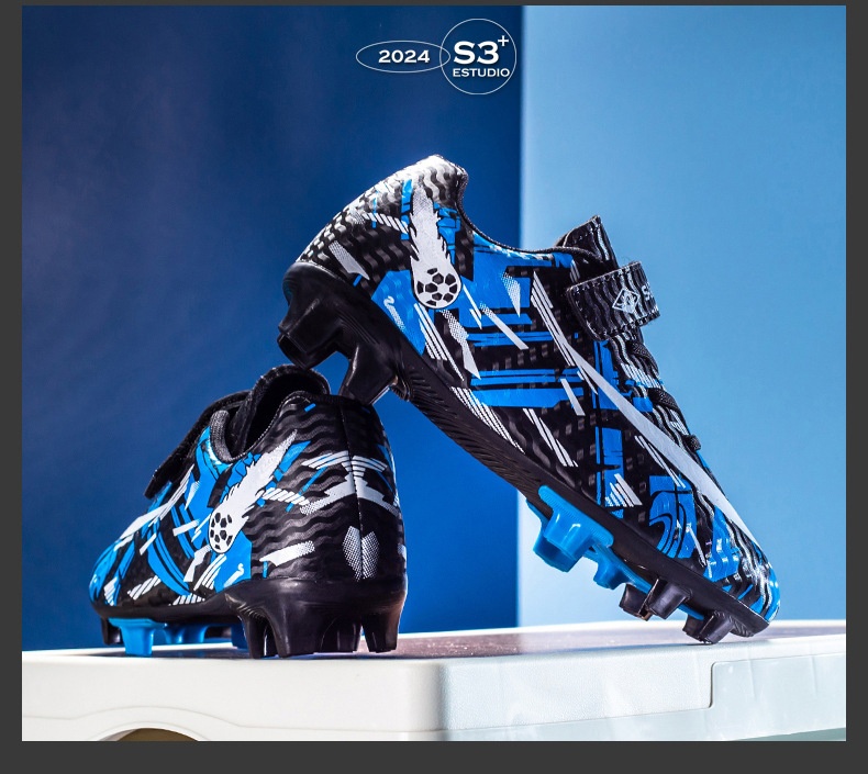 Botas de fútbol ShoeGlobe para hombre y mujer con tacos rotos, TF para adultos, zapatillas de entrenamiento para niño y niña, césped artificial AG con tacos largos_voghion.com