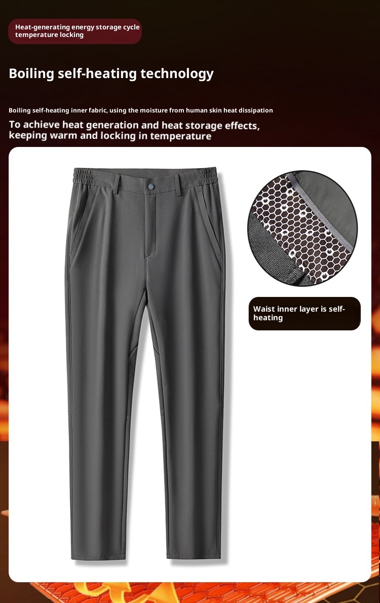 001 JHOD24 Spodnie turystyczne z podszewką z polaru, wiatroszczelne, wodoodporne, ciepłe, termiczne, rozciągliwe, proste, 3516_voghion.com