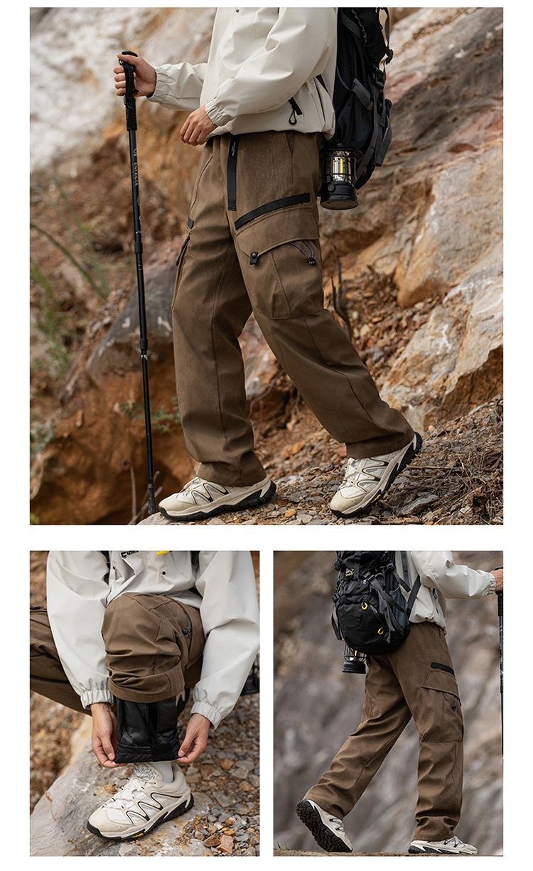 001 Camel HJCAMEL Giacca da esterno staccabile da uomo, pantaloni cargo sportivi larghi invernali nuovi_voghion.com