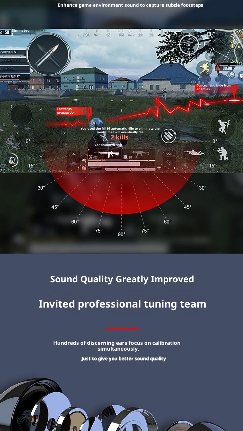 3c New Wireless Bluetooth LED Digital Display Sports Ultra-Long Battery Life Headset Gaming E-Sports Hanging Neck Style_voghion.com