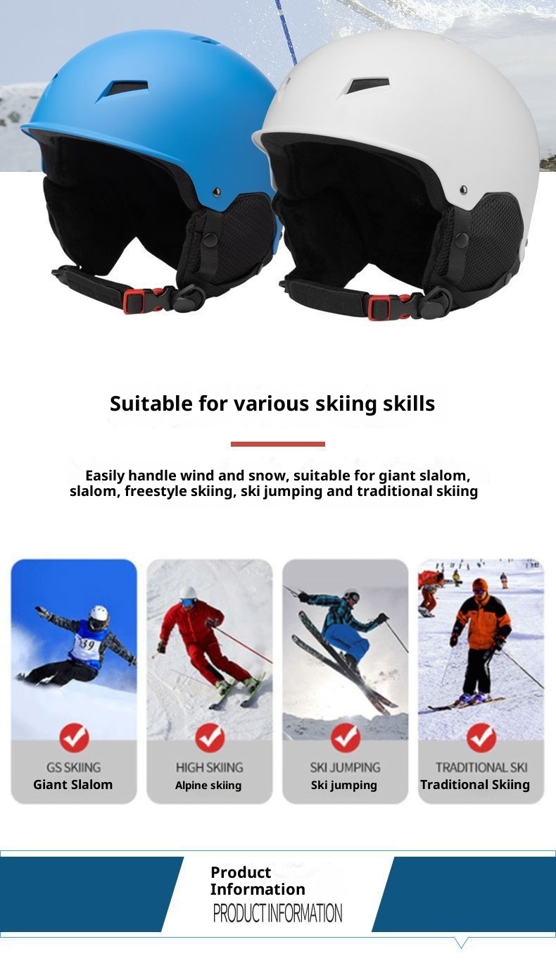 001 Verstellbarer Skihelm für Erwachsene, geeignet für Damen und Herren, warm, stoßfest, mit Sicherheitsschutz_voghion.com