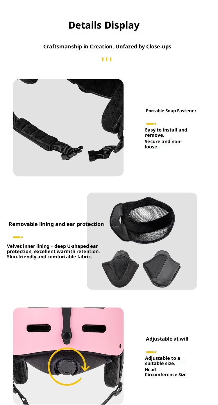 001 Gafas de esquí y nieve para deportes al aire libre, nuevas, transfronterizas, integradas, para hombre y mujer, con casco para esquí y snowboard, cálidas y seguras._voghion.com