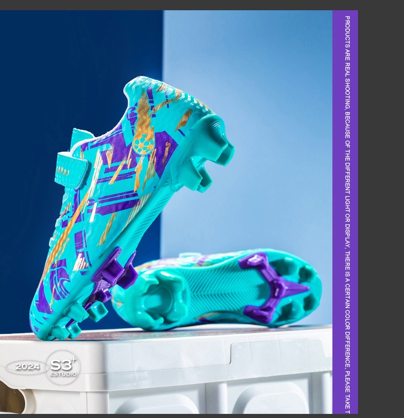 Botas de fútbol ShoeGlobe para hombre y mujer con tacos rotos, TF para adultos, zapatillas de entrenamiento para niño y niña, césped artificial AG con tacos largos_voghion.com