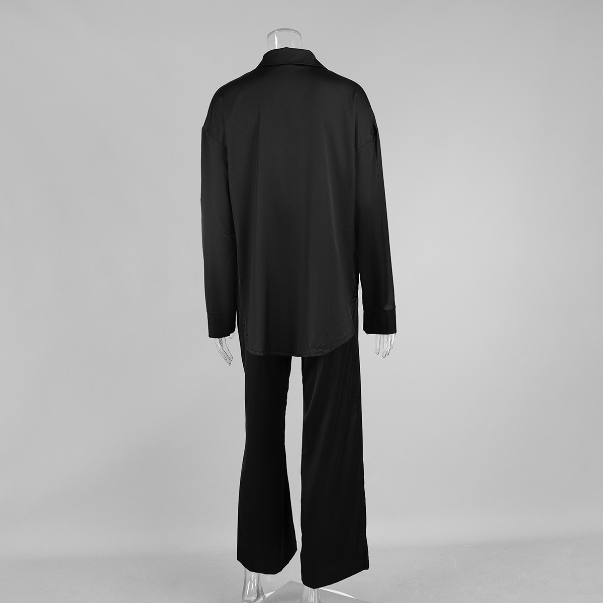 ChicShe Cross-Border Pyjama-Set mit spitzem Kragen, Strickjacke und langer Hose, europäischer und amerikanischer Stil, Winter 2025, neue lockere Pyjamas, Export_voghion.com