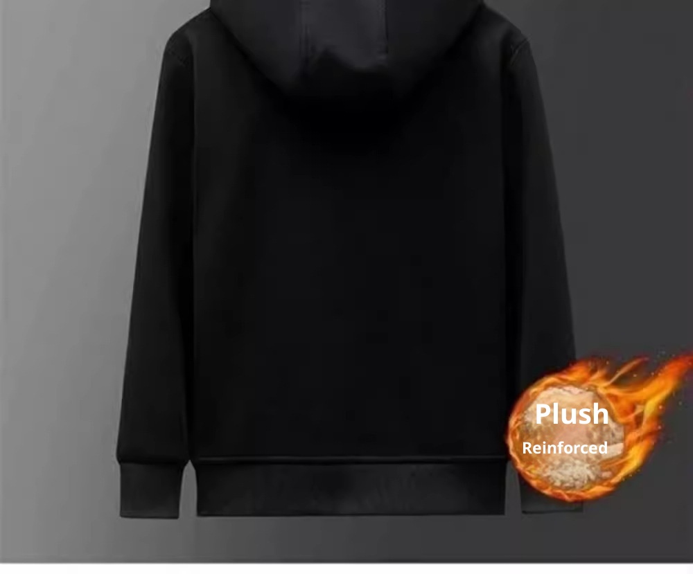 boy Winter Fleece-Lined Thickened Hooded Cardigan Sweatshirt For Men New Trendy Versatile Warm Lamb Wool Jacket Men's Cotton_voghion.com