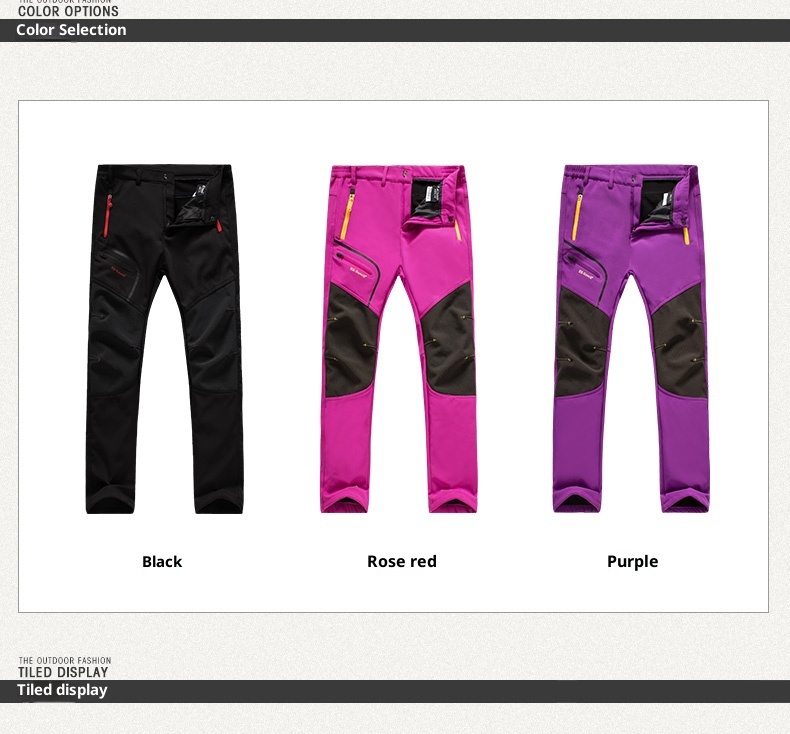 001 Outdoor Softshell For Men Women, Autumn Winter, Thickened, Windproof, Waterproof, Plus Size, Warm, Fleece-Lined, Hiking_voghion.com