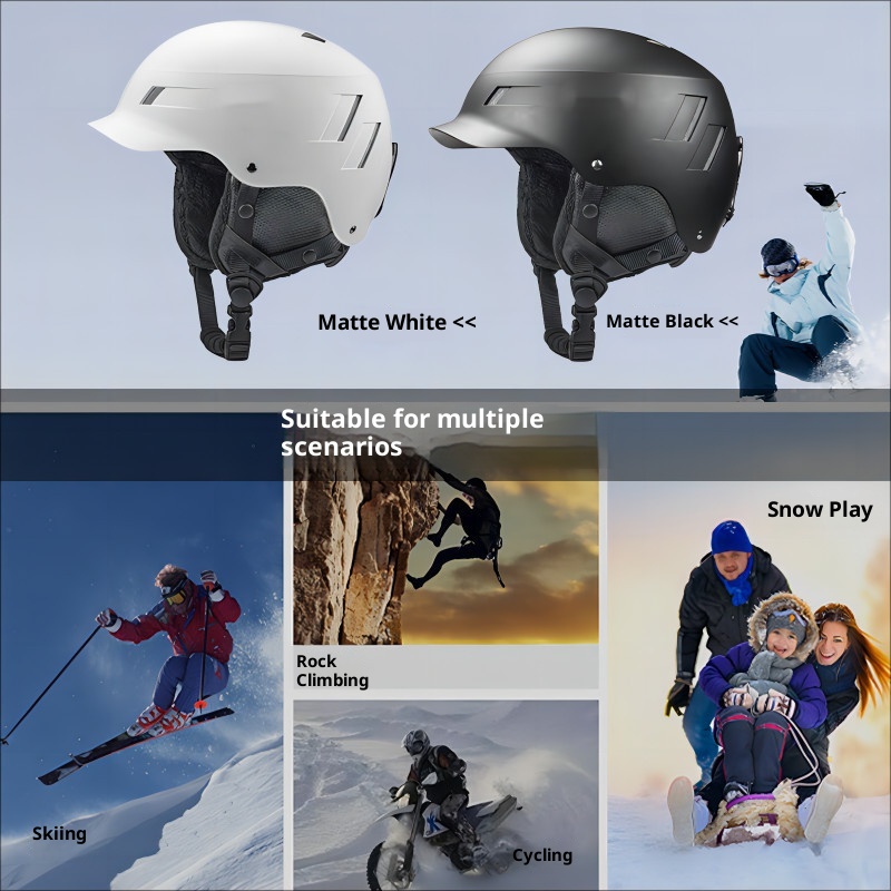 001 Fleece-Helm, warme Ski-Sicherheitsmütze für Herren, Damen, Erwachsene und Kinder, professionelle Outdoor-Ausrüstung zum Snowboarden und Skifahren_voghion.com