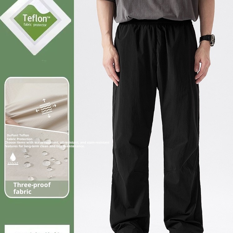 001 Summer Thin Soft Shell Tactical Paratrooper Hiking Long Outdoor Work Waterproof Windproof Pants_voghion.com