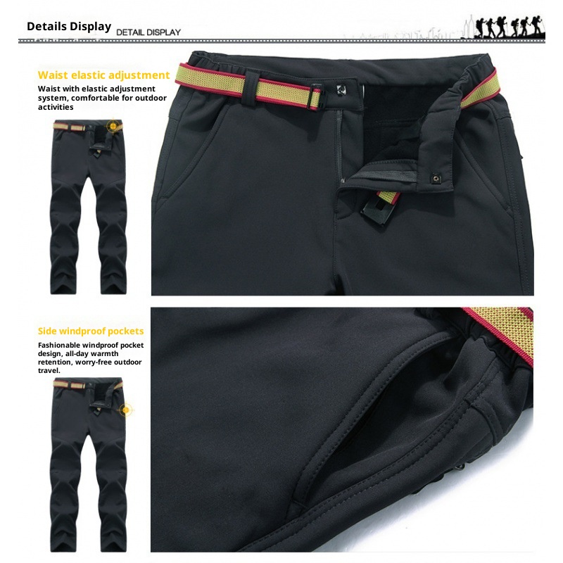 001 Hersteller Softshell-Wanderjacke für Damen und Herren, Herbst und Winter, fleecegefüttert, dick, warm, wasserdicht_voghion.com