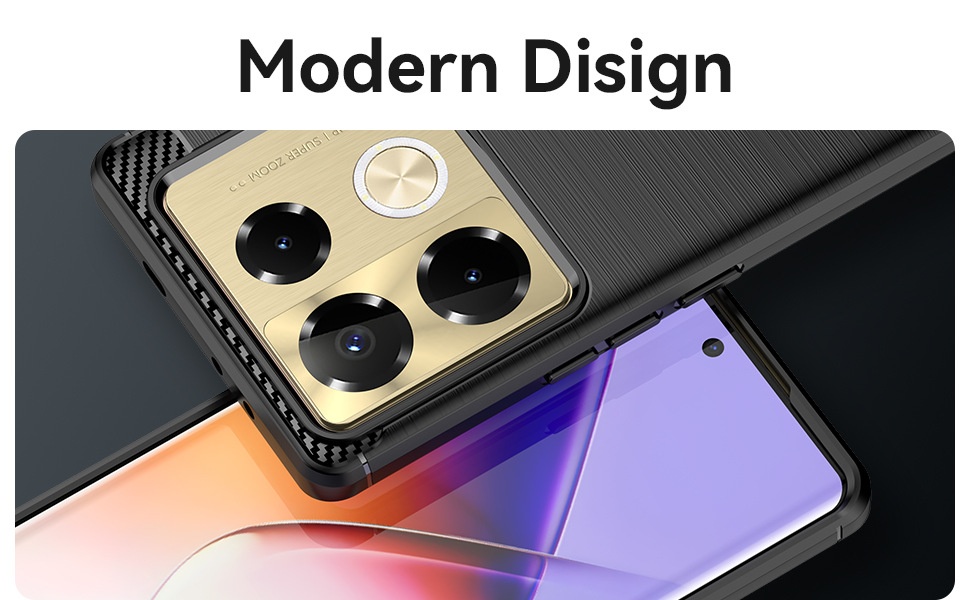 TechGlobe Schutzhülle, geeignet für Transsion Note40 und Infinix Note40Pro+ 5G, gebürstetes, stoßfestes Softcase_voghion.com