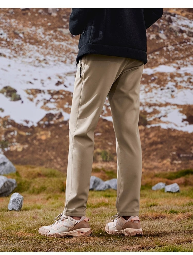 001 Pantaloni da trekking da uomo, caldi, larghi, antivento, foderati in pile, softshell da donna, pantaloni lunghi a gamba dritta, ghiaccio e_voghion.com